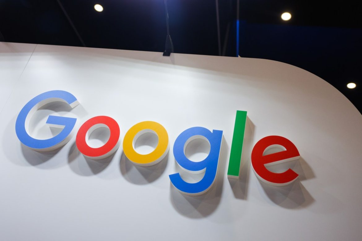 Google logo is seen at Google stand during 18th European Economic Congress at the International Congress Centre in Katowice, Poland on April 22, 2026.